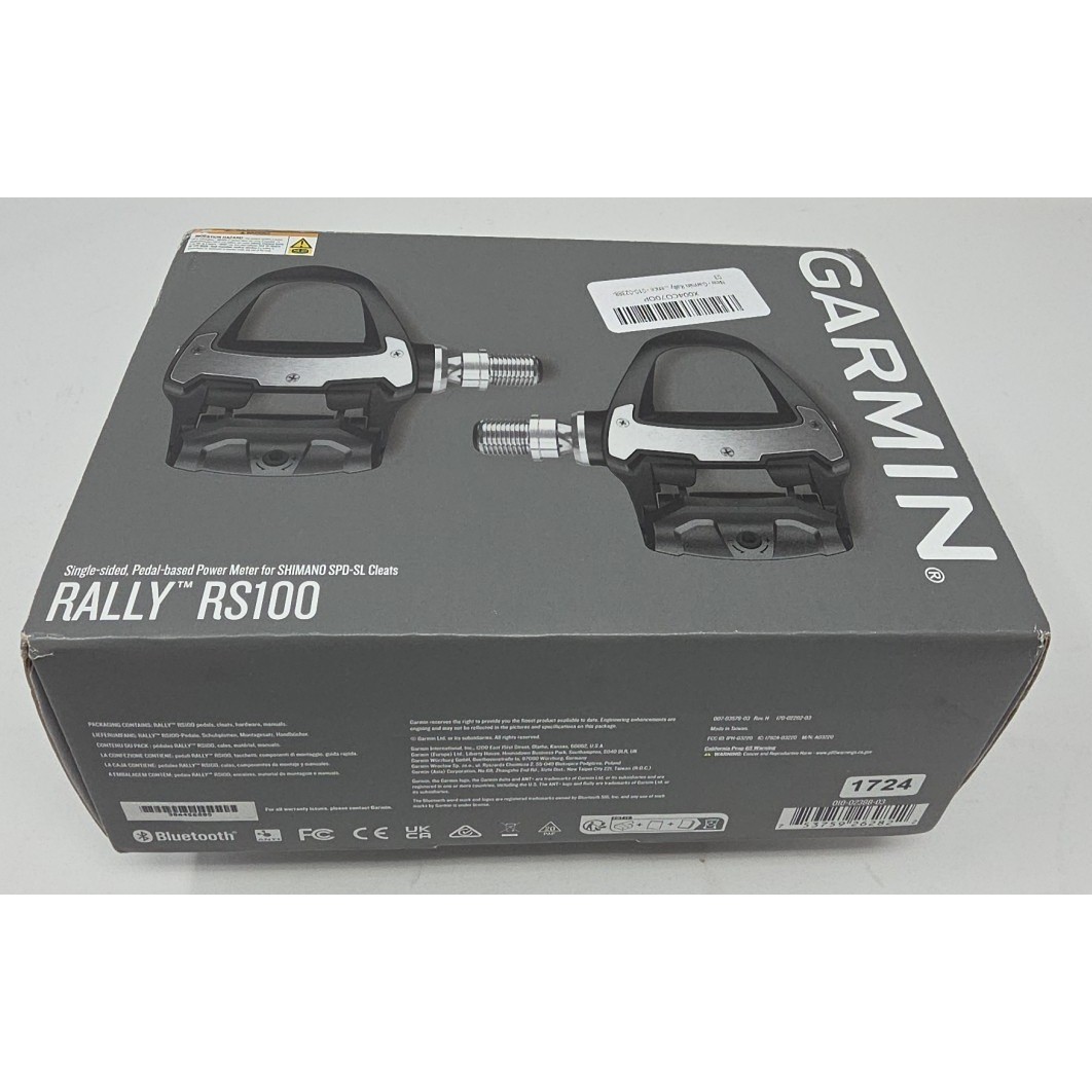 Garmin Rally RS100 Power Meter Pedals SPD-SL 3 Bolt Shimano Cycling Training NEW