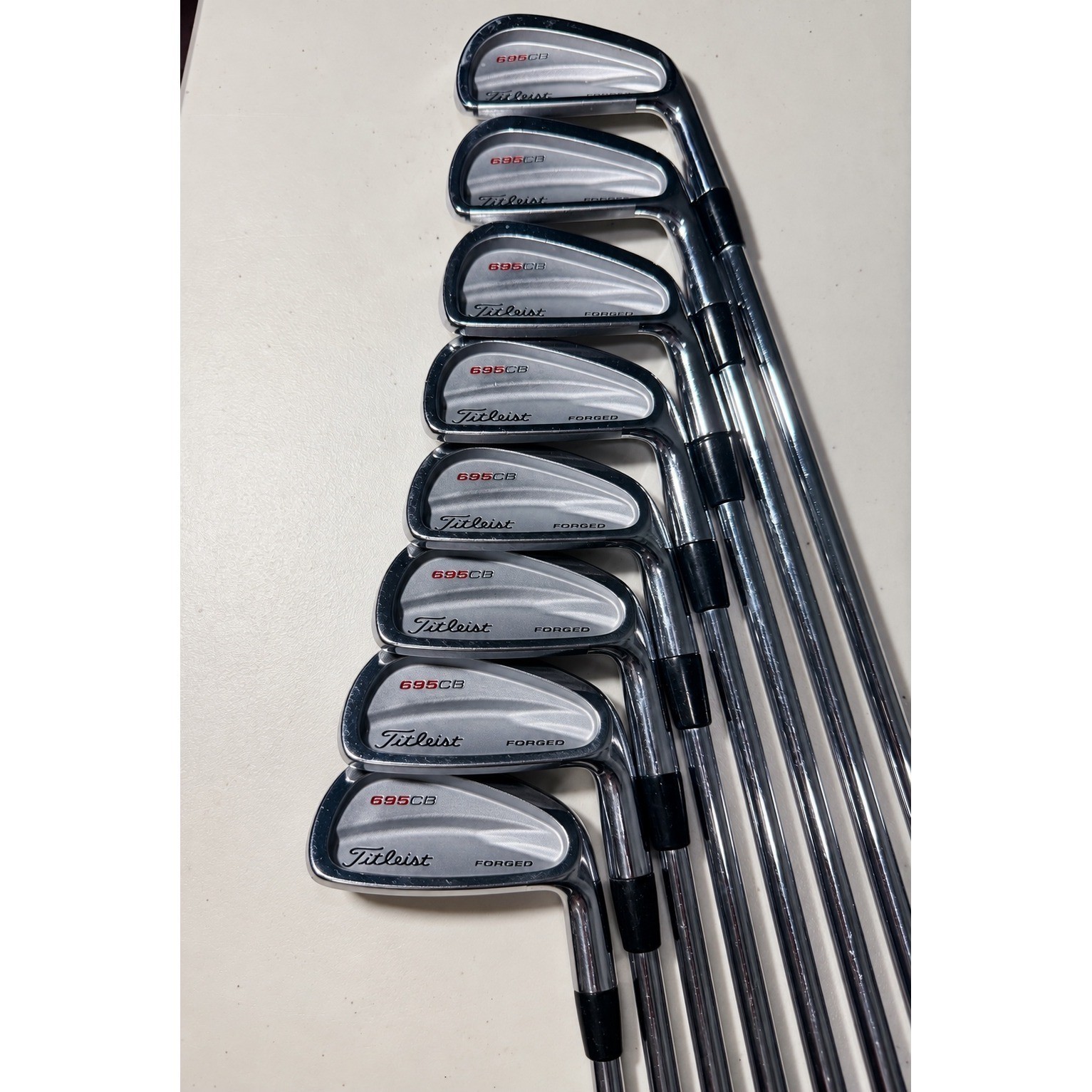 Titleist 695CB Forged Iron Set 3-PW Upgraded Precision Rifle 5.5 Stiff Grips RH