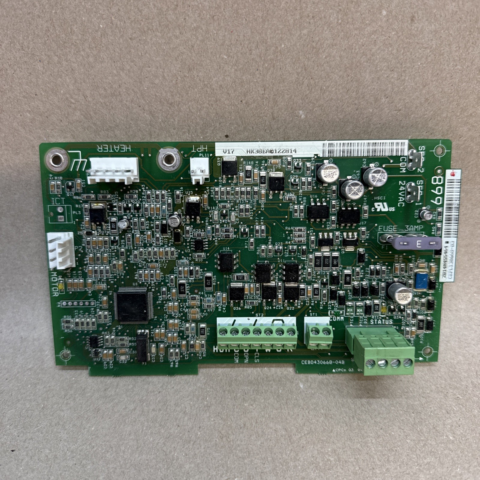 Carrier Infinity Air Handler Fan Control Board HK38EA012  / CEPL138668-03