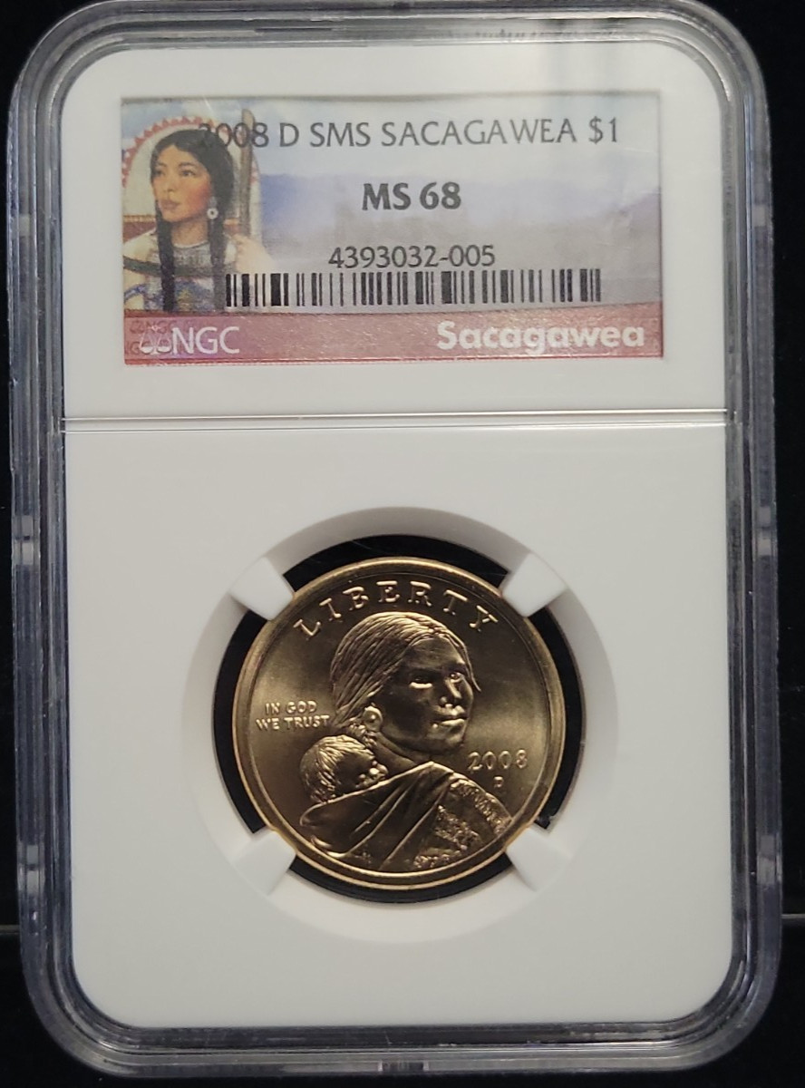 2008 D SMS Sacagawea Dollar $ NGC MS68 | GEM++ BU | See Pics