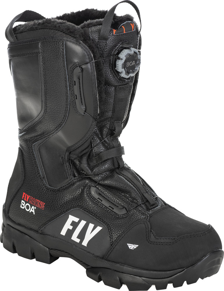 Fly Racing Marker Boa Boots Black Cold Weather Waterproof Snowmobile Adult 10