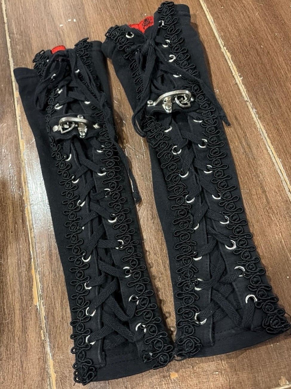 Vintage Hot Topic Tripp NYC Arm Warmers Punk Emo Whimsigoth Lace Up Halloween Vintage Hot Topic Tripp NYC Arm Warmers Punk Emo Whimsigoth Lace Up Halloween