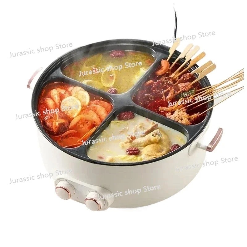 MULTIFUNCTIONAL ELECTRIC STEW POT 4 COMPARTMENT DIVIDER COOKER 6L MULTIFUNCTIONAL ELECTRIC STEW POT 4 COMPARTMENT DIVIDER COOKER 6L