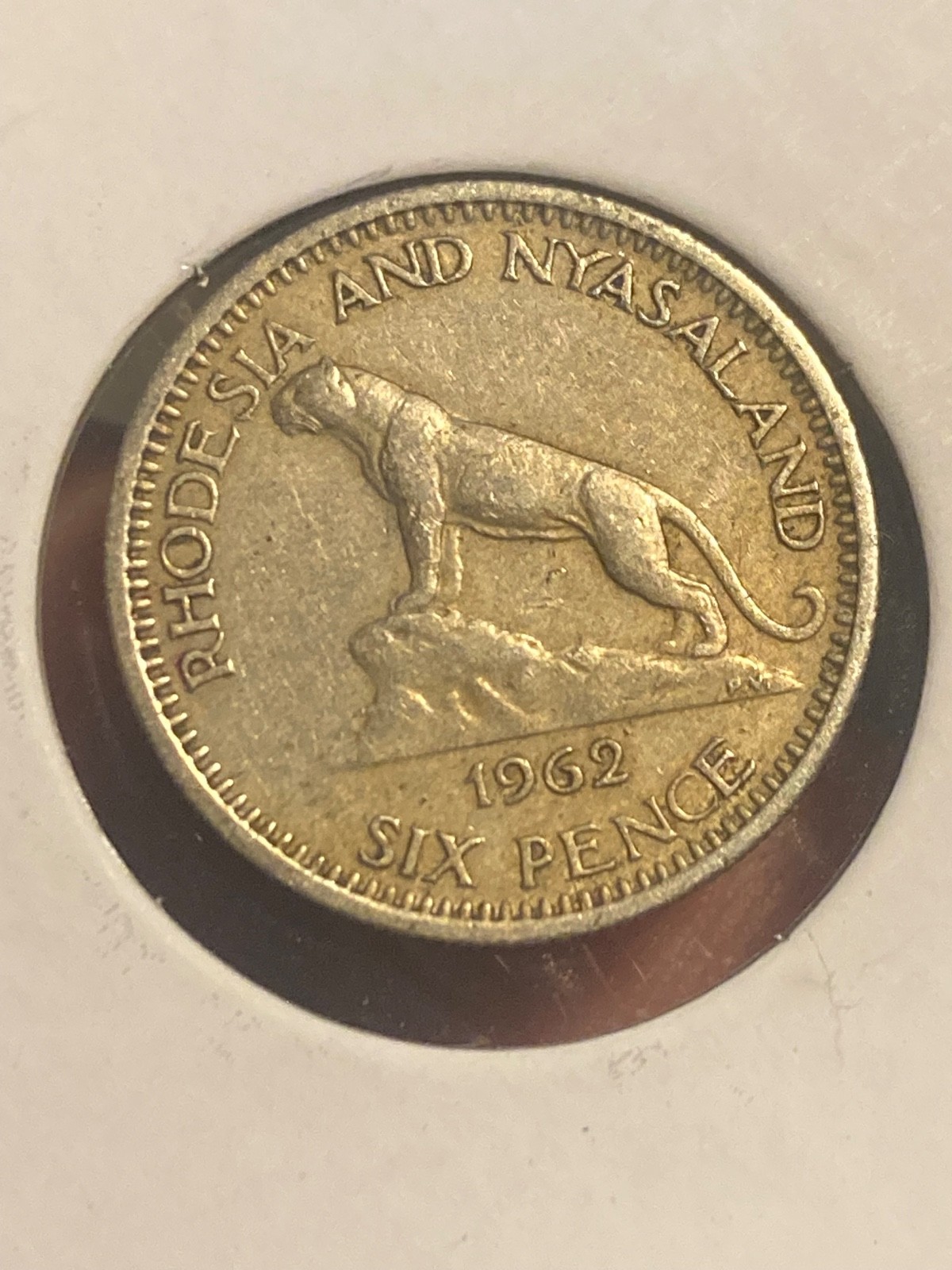1962 Rhodesia & Nyasaland 6 Pence Sixpence