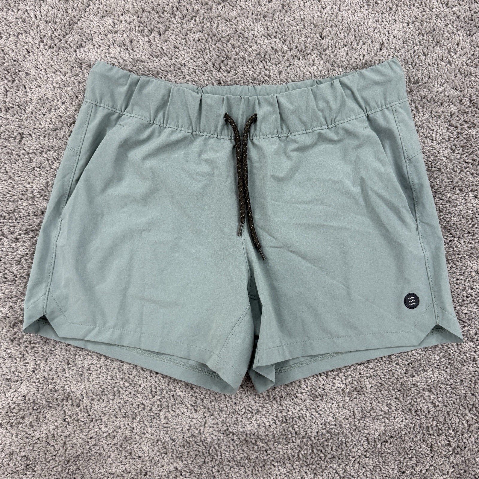 Free Fly Swell Shorts Womens M Coastal Sage Coconut Charcoal Beach Drawstrings