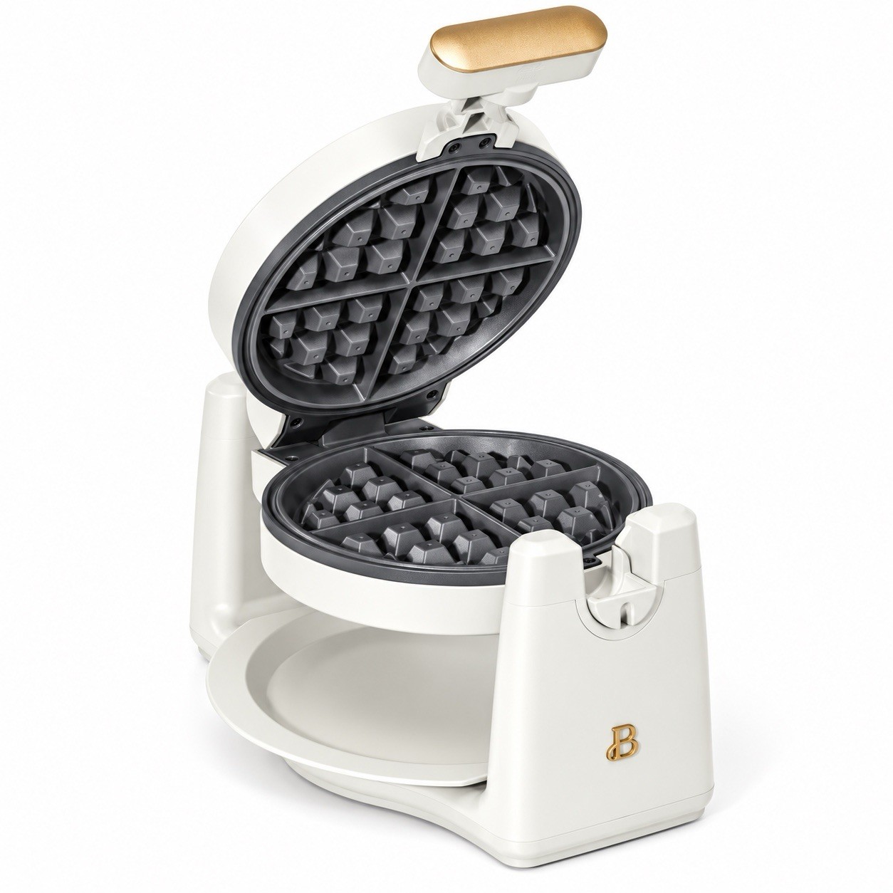 Beautiful Rotating Belgian Waffle Maker Buttercream 900W