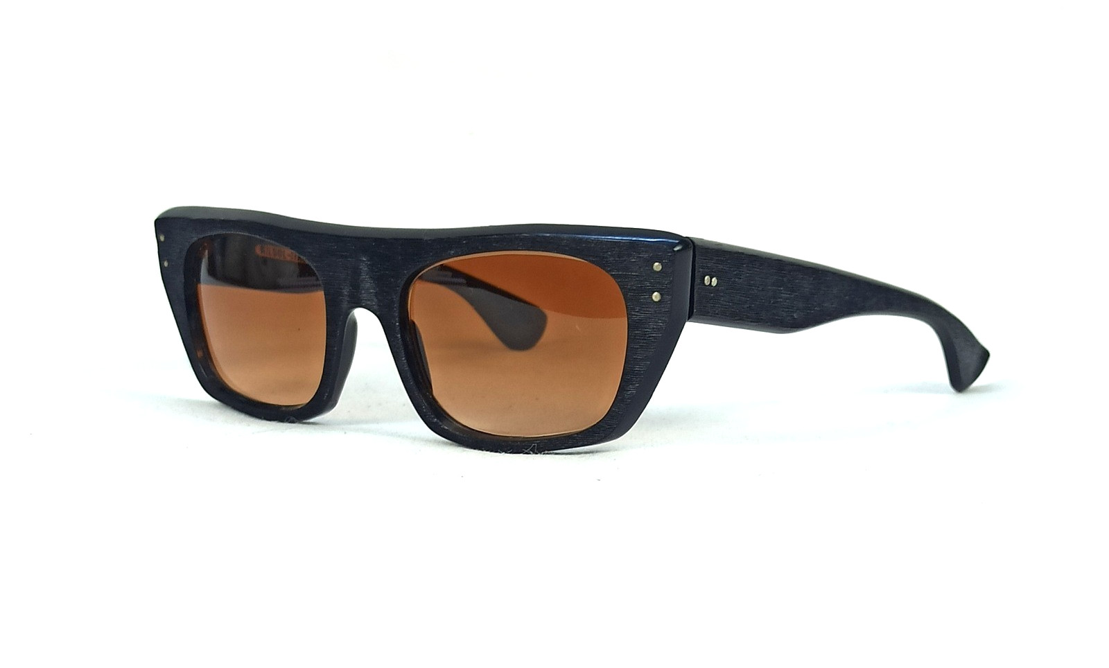 Unique NILSOL-ITALY Vintage Squared Sunglasses 60s Rome Very Rare Classic Black