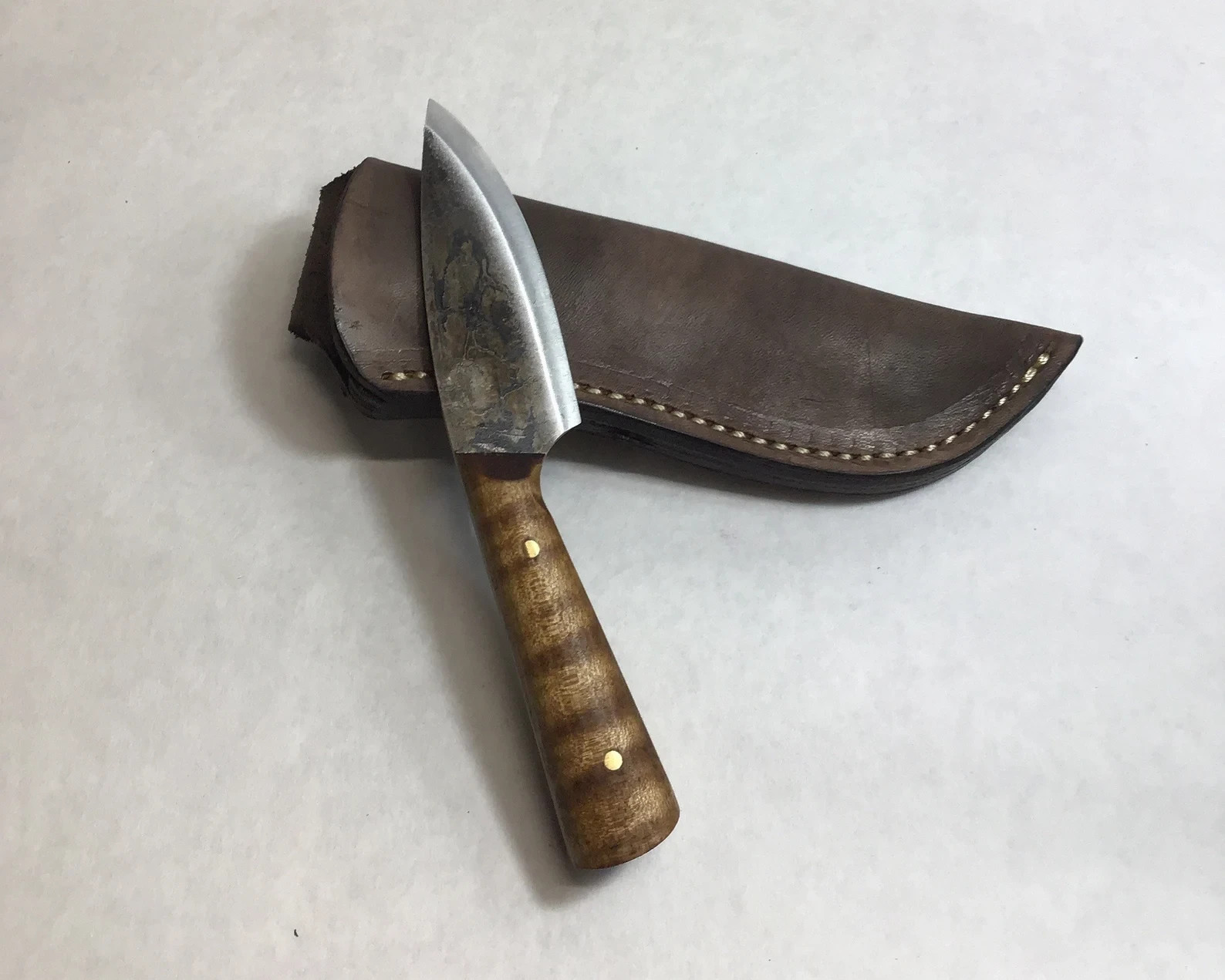 Jeff White Mini Bush Knife with Leather Sheath