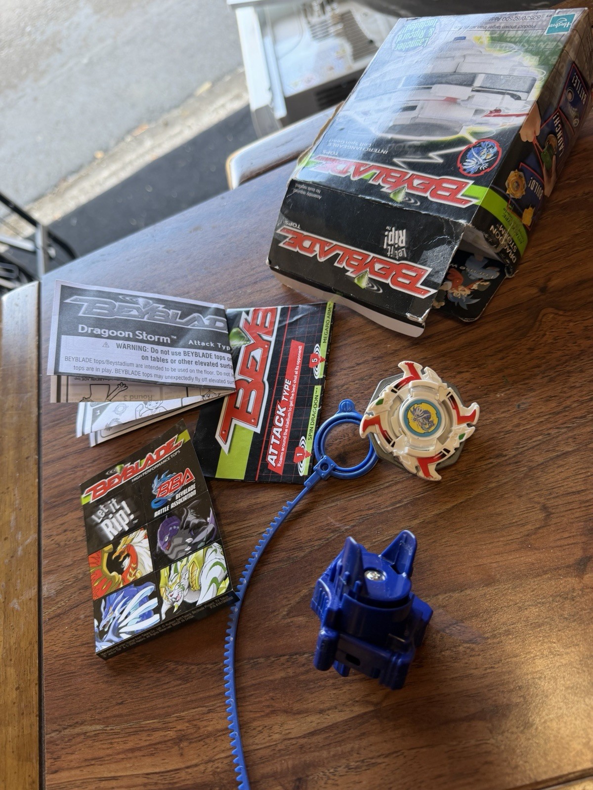 Vintage Hasbro Beyblade Dragoon Storm A-1 2001 Box Launcher Ripcord Manual