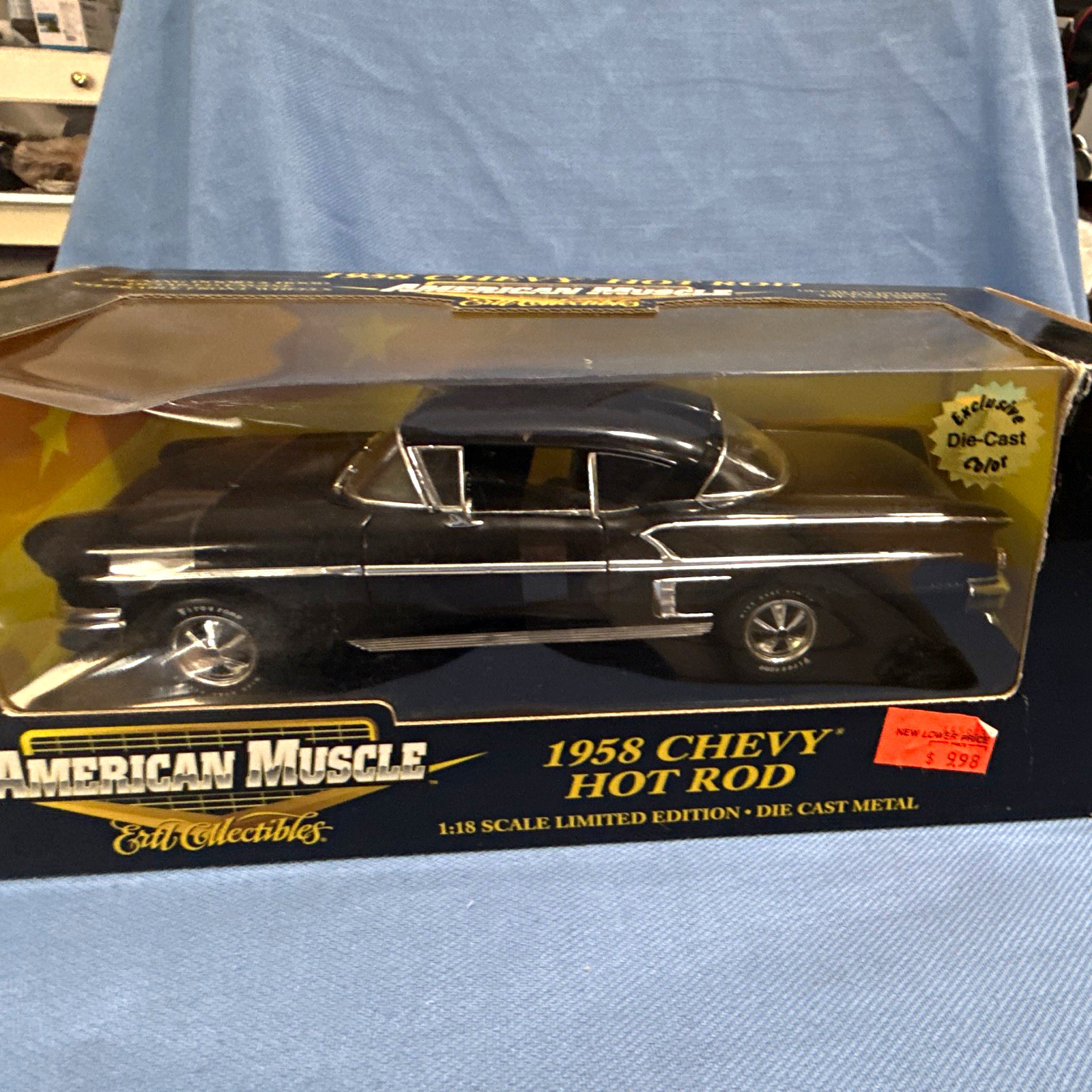 Ertl Collectibles American Muscle 1:18 1958 Chevy Hot Rod Black Diecast LE