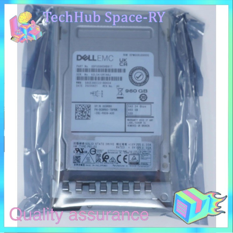 0C9R60 C9R60 DELL 960GB 24Gbp RI SAS 2.5 in KPM6XRUG960G SSD Solid State Drives