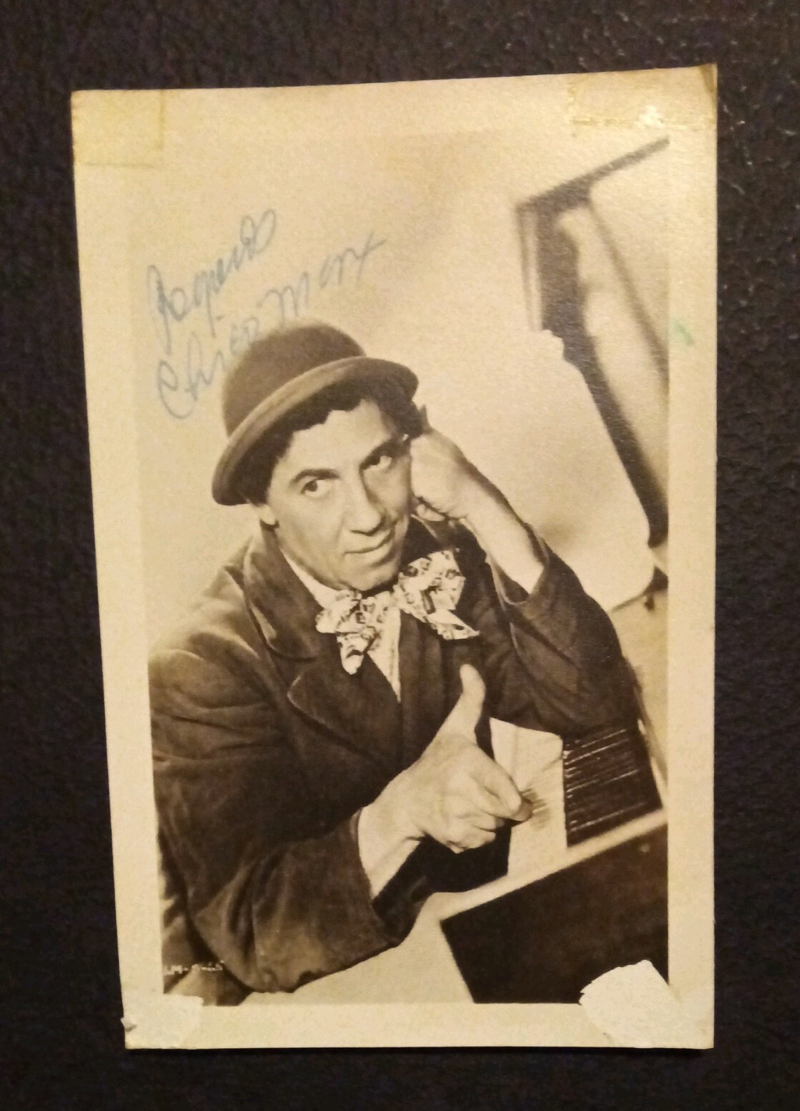 Chico Marx Very Rare Early Original Autographed 5/7 Photo Chico Marx Very Rare Early Original Autographed 5/7 Photo