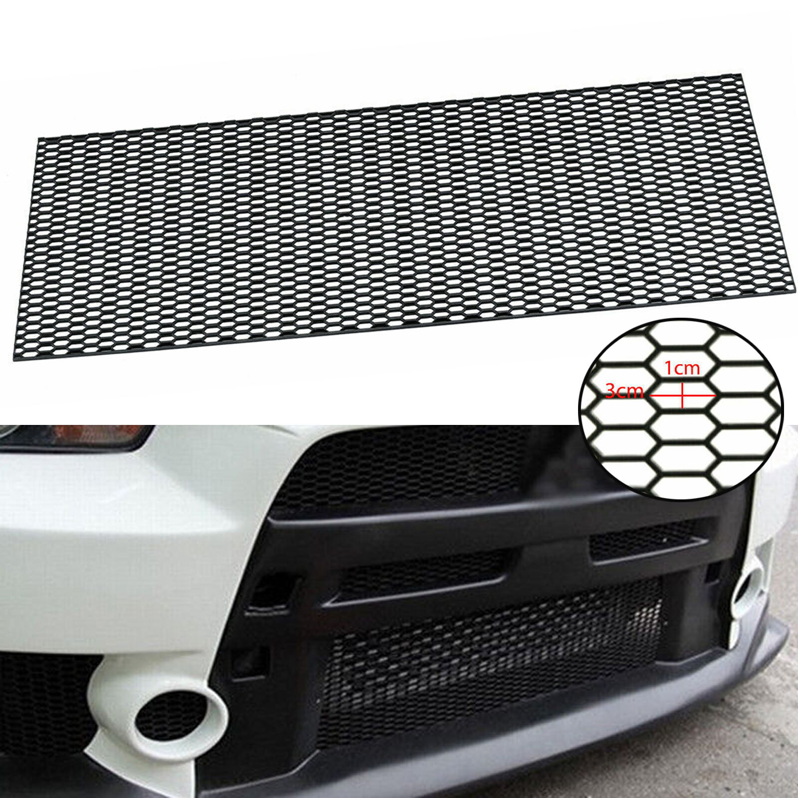47''x16'' Universal Mesh Car Racing Honeycomb Mesh Grill Spoiler Bumper Vent US
