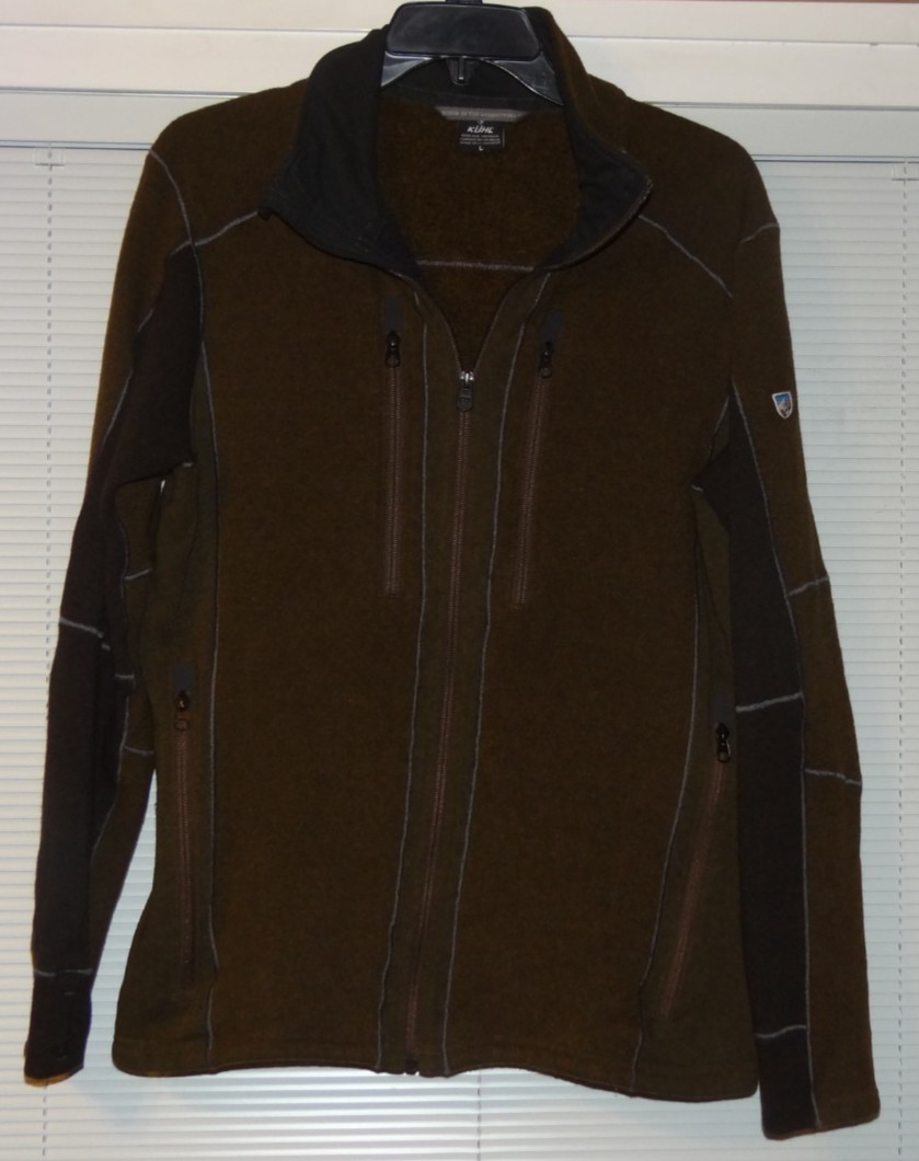 KÜHL Interceptr Sweater Fleece Jacket Mens L Olive Green Full Zip Hiking Outdoor KÜHL Interceptr Sweater Fleece Jacket Mens L Olive Green Full Zip Hiking Outdoor