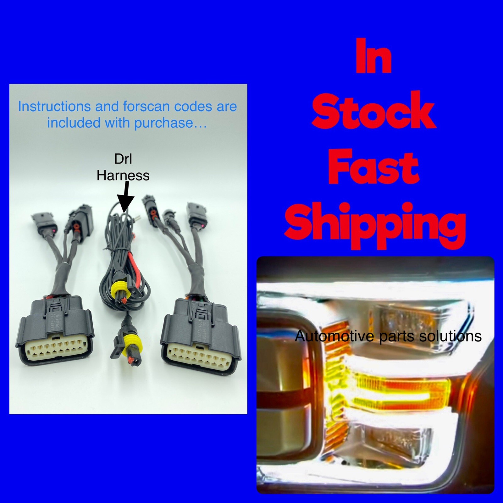 2018-2020 Ford F-150 F150 Halogen To LED Headlight Conversion Harness PNP