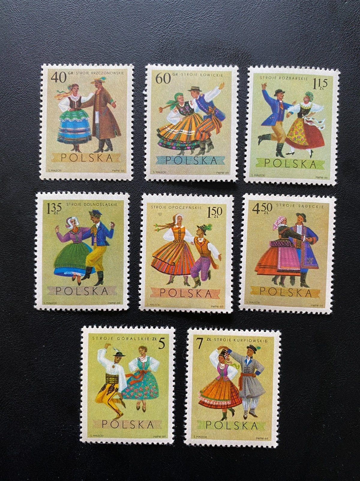 POLAND  SC# 1685-1692 NH 8V  9-21