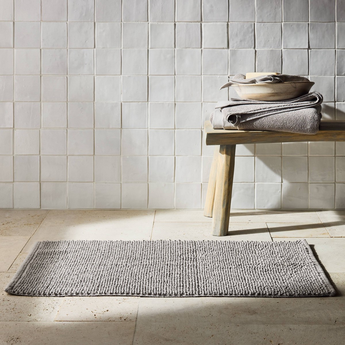 Casaluna 100% Cotton Textured Bath Mat