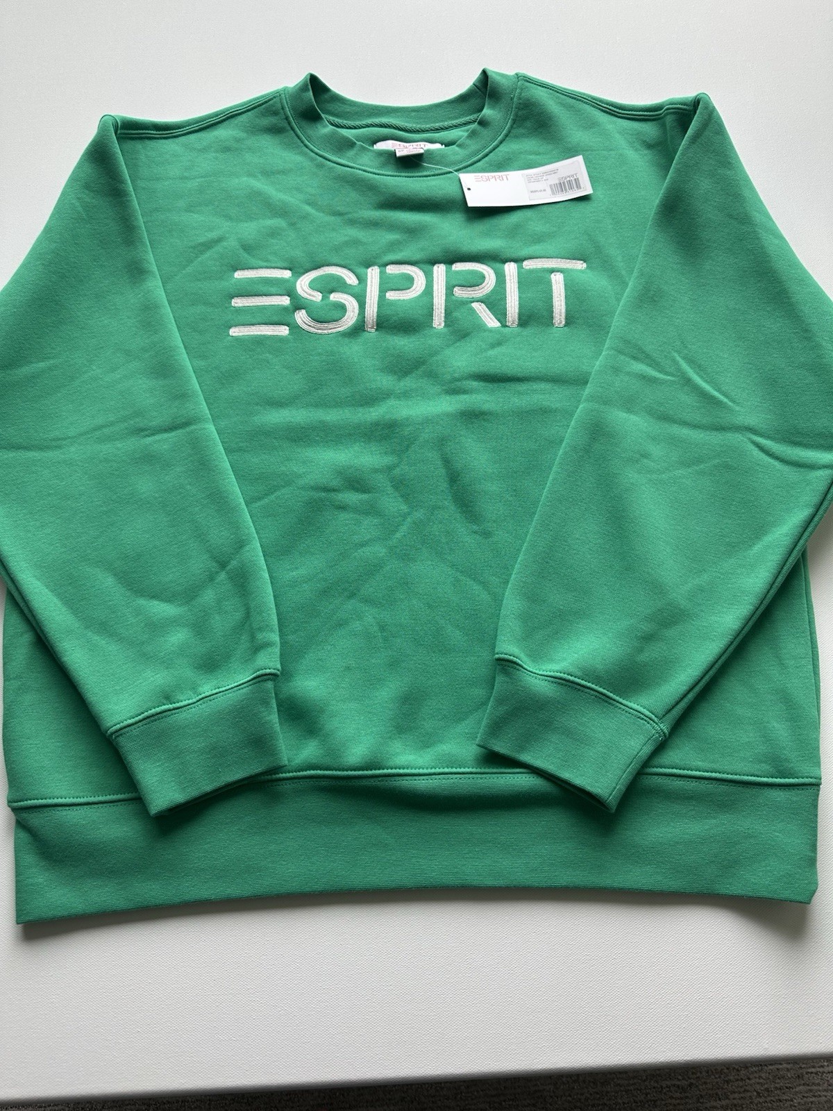 Esprit Green Crewneck Sweatshirt Women’s Size S Logo Pullover New With Tags