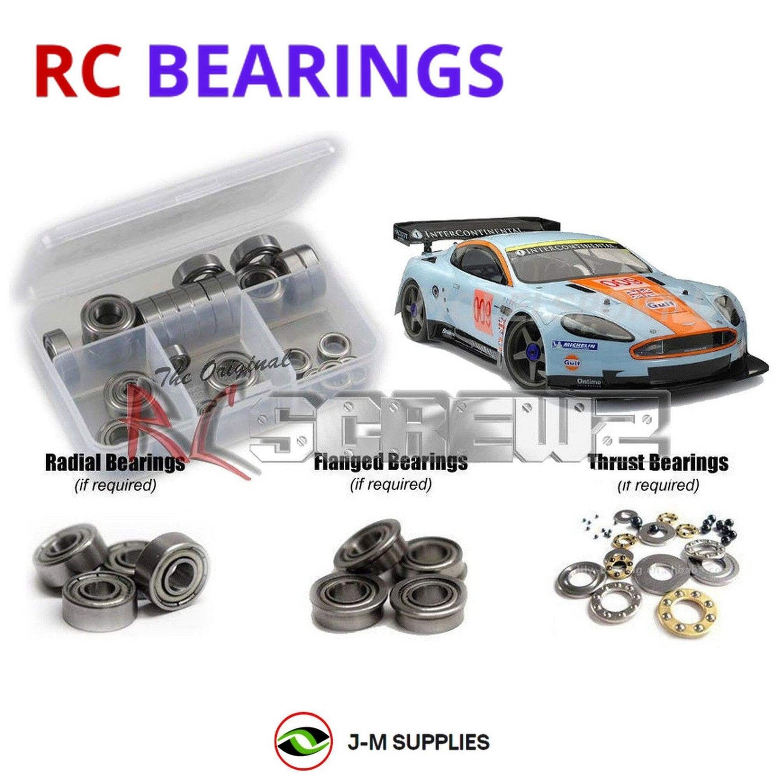 RCScrewZ Metal Shielded Bearings kyo114b for Kyosho GT2 31830/33027 | KIT