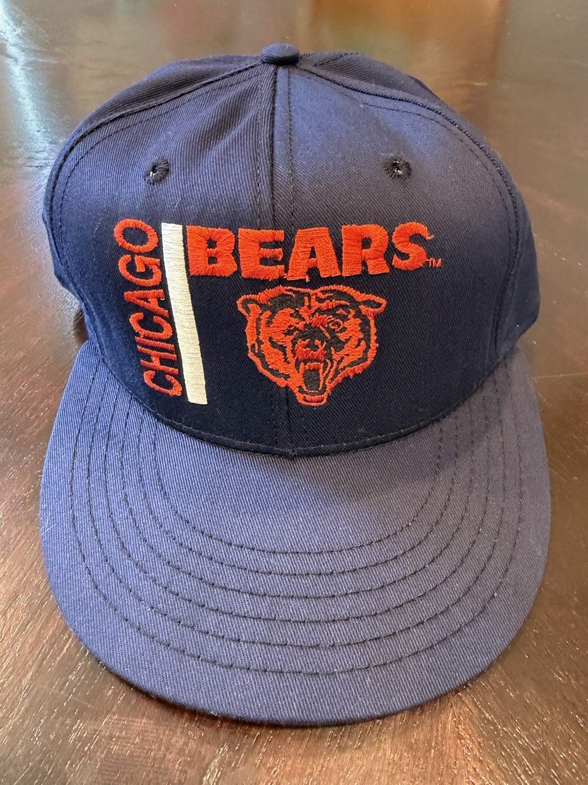 Vintage Delong Chicago Bears Navy SnapBack Hat EUC Vintage Delong Chicago Bears Navy SnapBack Hat EUC