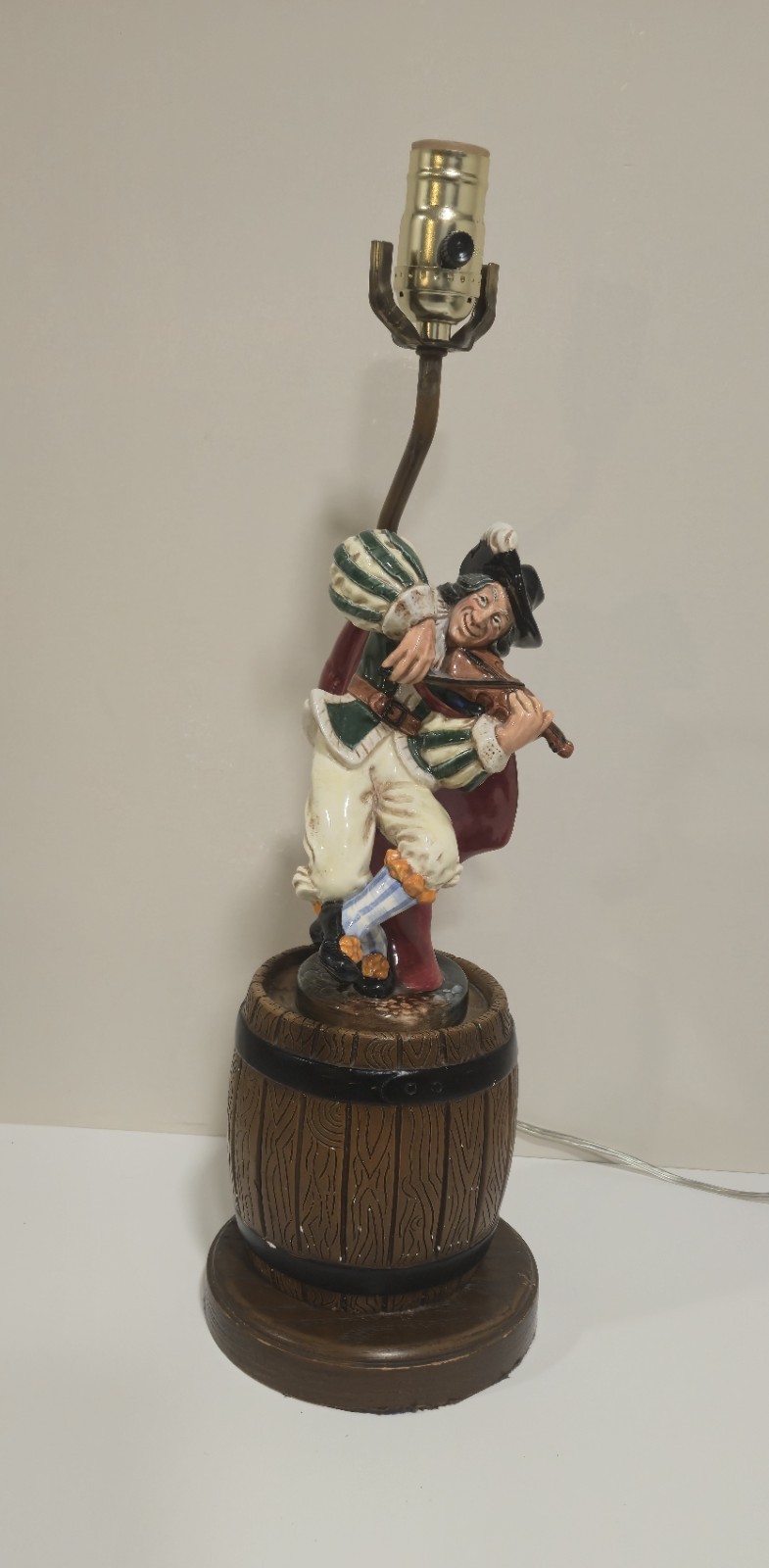 Royal Doulton The Fiddler HN2171 Figurine Lamp Vintage 20.5\