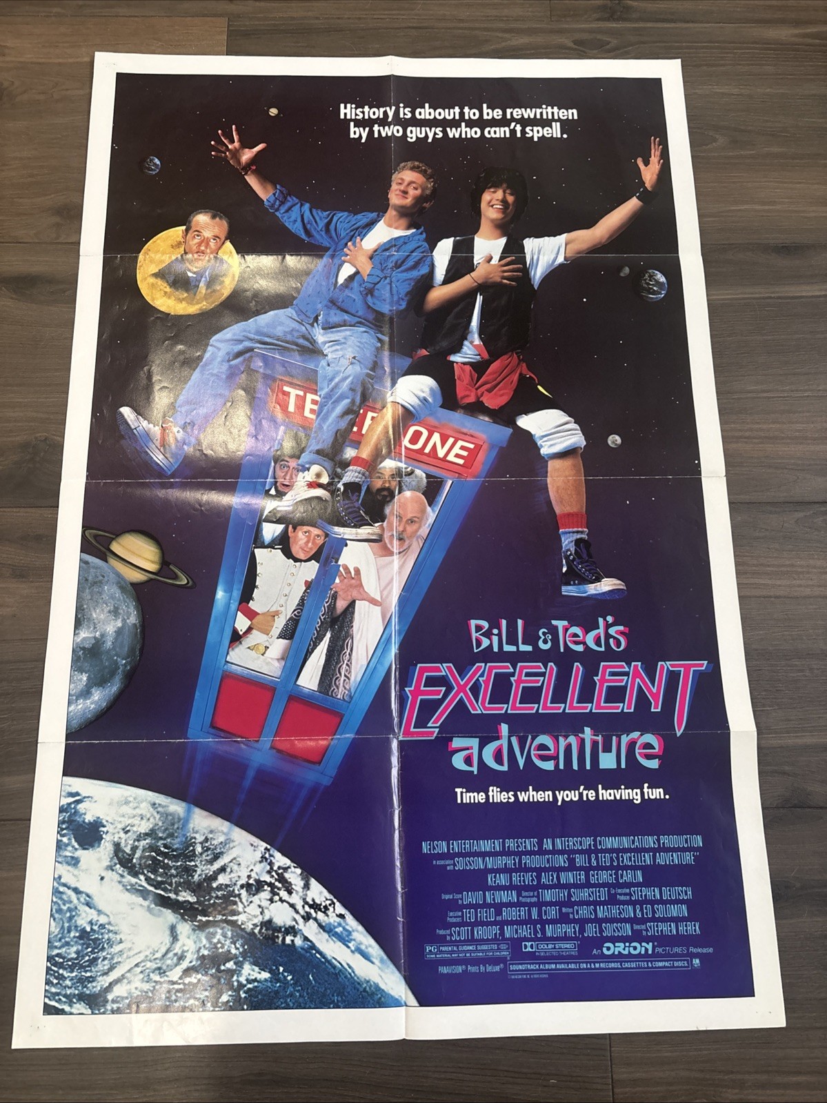 Vtg BILL & TED’S EXCELLENT ADVENTURE 1989 Original SS Movie Poster 27” x 41” VNM Vtg BILL & TED’S EXCELLENT ADVENTURE 1989 Original SS Movie Poster 27” x 41” VNM