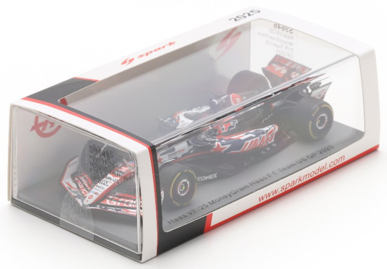 Spark Haas - Esteban Ocon - 2025 US GP 1:43 Scale Diecast F1 Car S9646