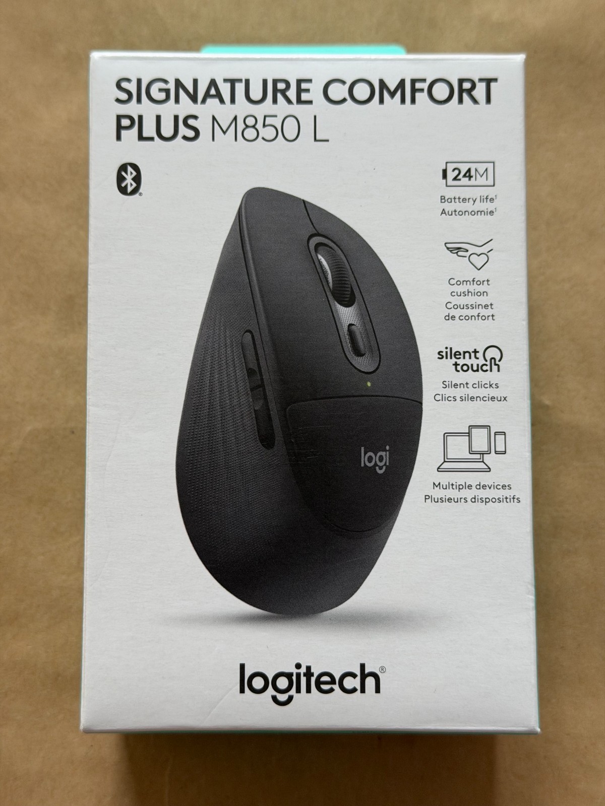 NEW LOGITECH SIGNATURE COMFORT PLUS M850 L WIRELESS MOUSE COLOR BLACK 910-007711