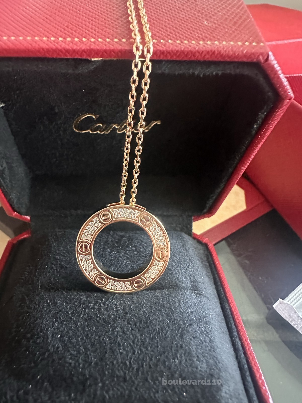 Gift 18k yellow GoldCatlerlove Pendant With Diamonds