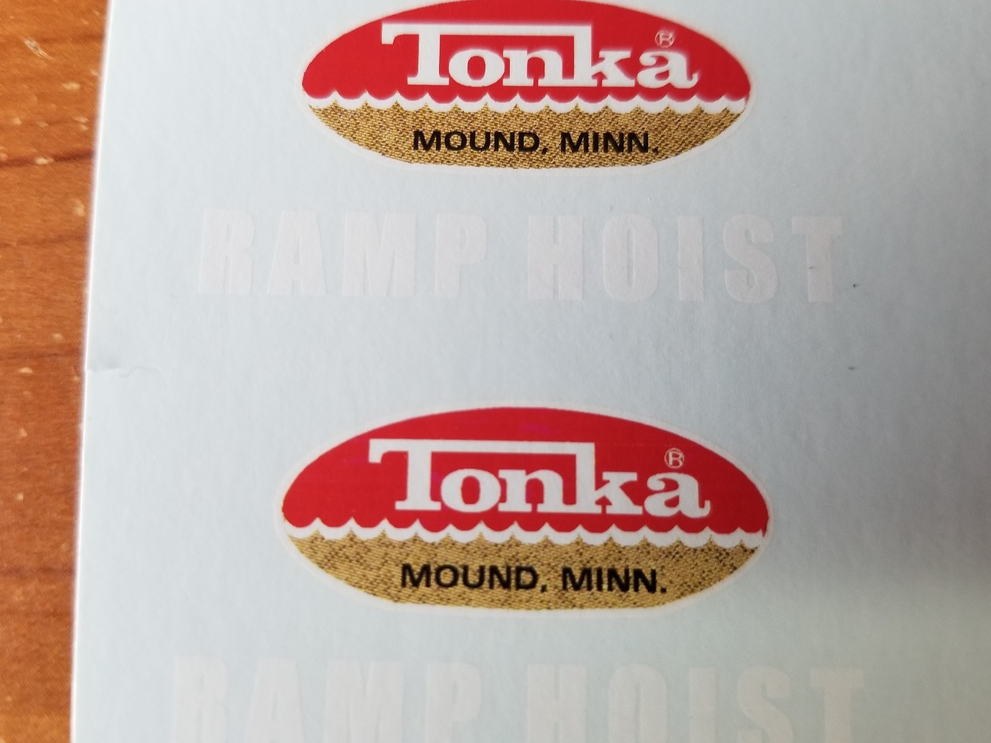 TONKA TRUCK 1963 & 1964 RAMP HOIST Water Slide DECAL SET TONKA TRUCK 1963 & 1964 RAMP HOIST Water Slide DECAL SET