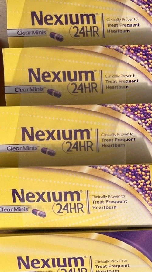 Lot of 5 boxes: Nexium 24hr Clear Minis 42 Total  Pack of 3.  New