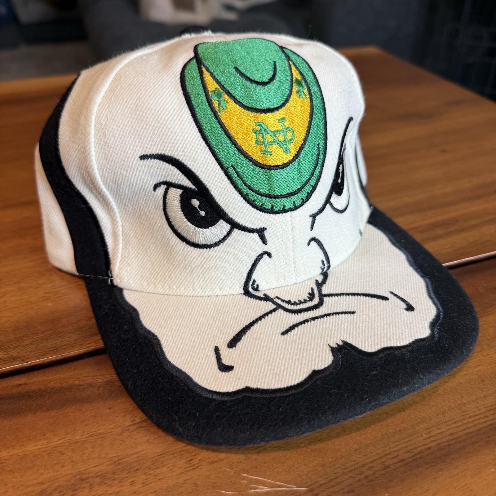Vintage 90\'s Notre Dame Fighting Irish SnapBack Hat Cap Pro Player Korea Adult