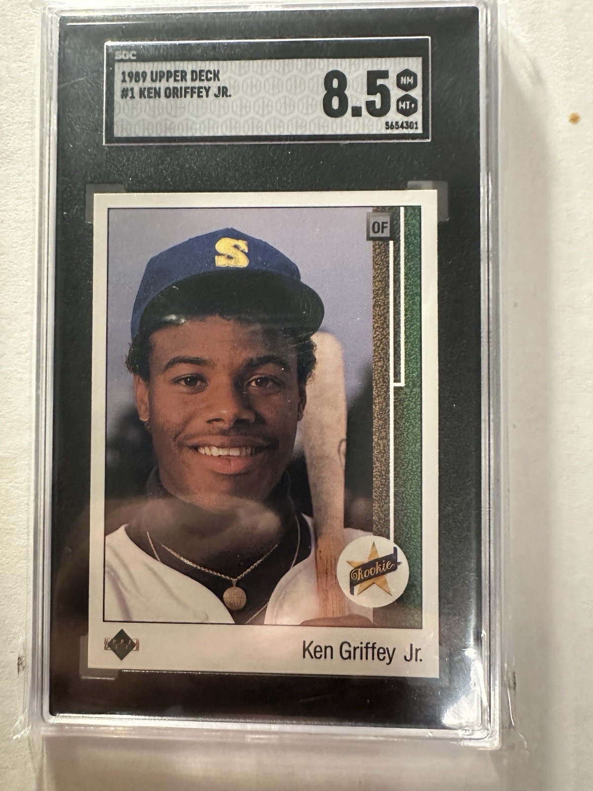 1989 Upper Deck - Star Rookie Ken Griffey Jr #1 (RC) SGC 8.5 Mariners HOF 🔥 1989 Upper Deck - Star Rookie Ken Griffey Jr #1 (RC) SGC 8.5 Mariners HOF 🔥