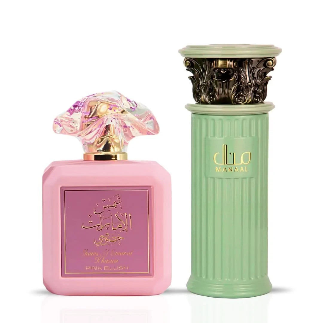 Pink Blush & Manaal Eau de Parfum Sprays 100ml by Ard Al Zaafaran (Bundle)