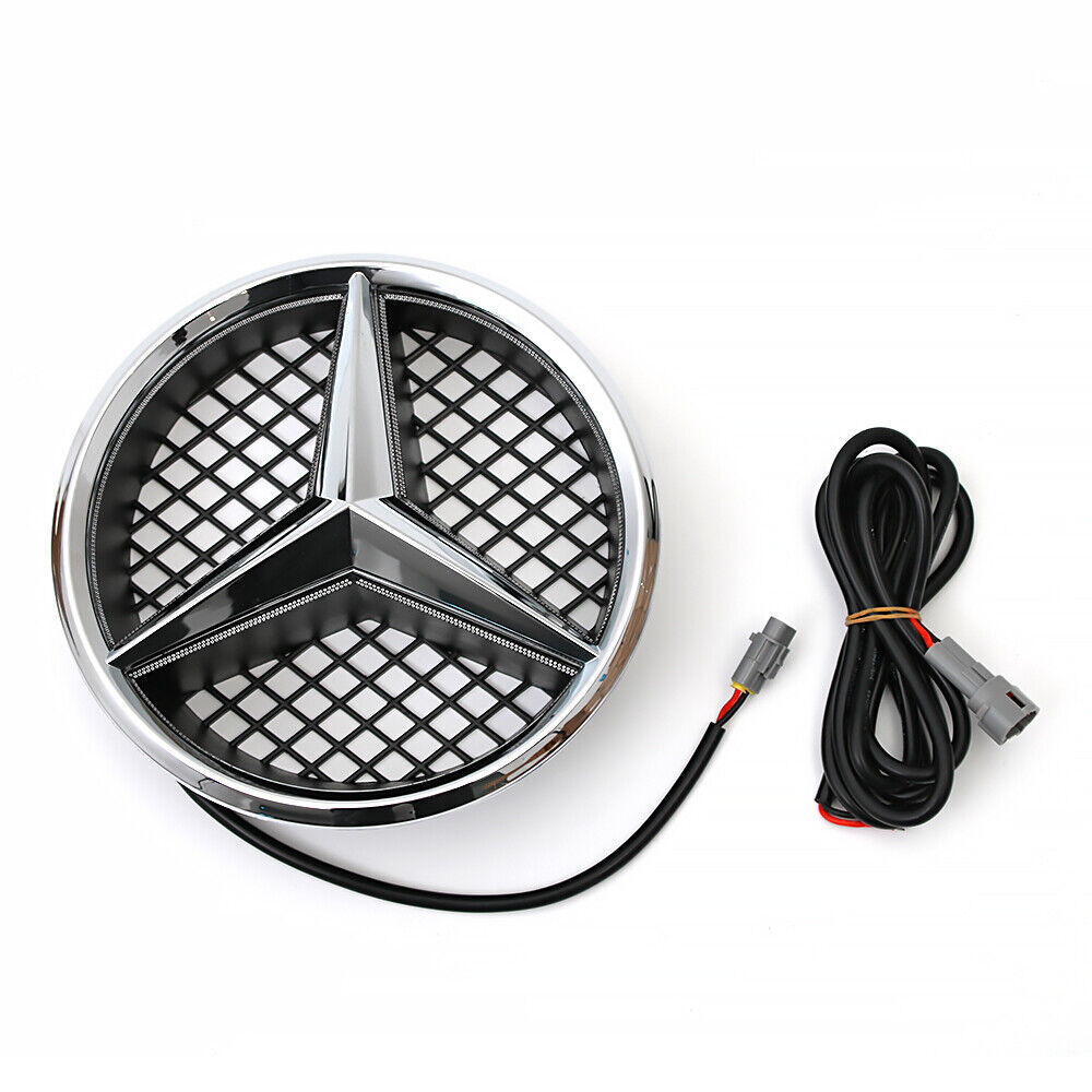 For 06-14 MercedesBenz W204 LED Light LOGO Front Grill badge silver Star Emblem。