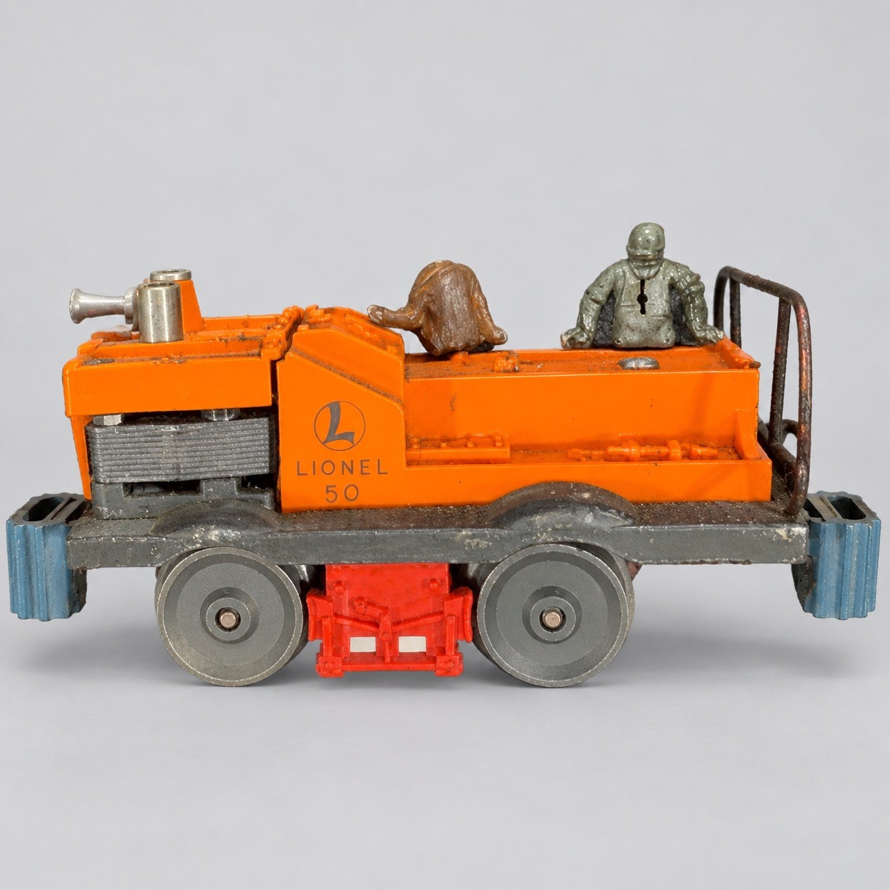 Lionel No. 50 Postwar O Gauge Motorized Gang Car Blue Bumpers Untested.      #1