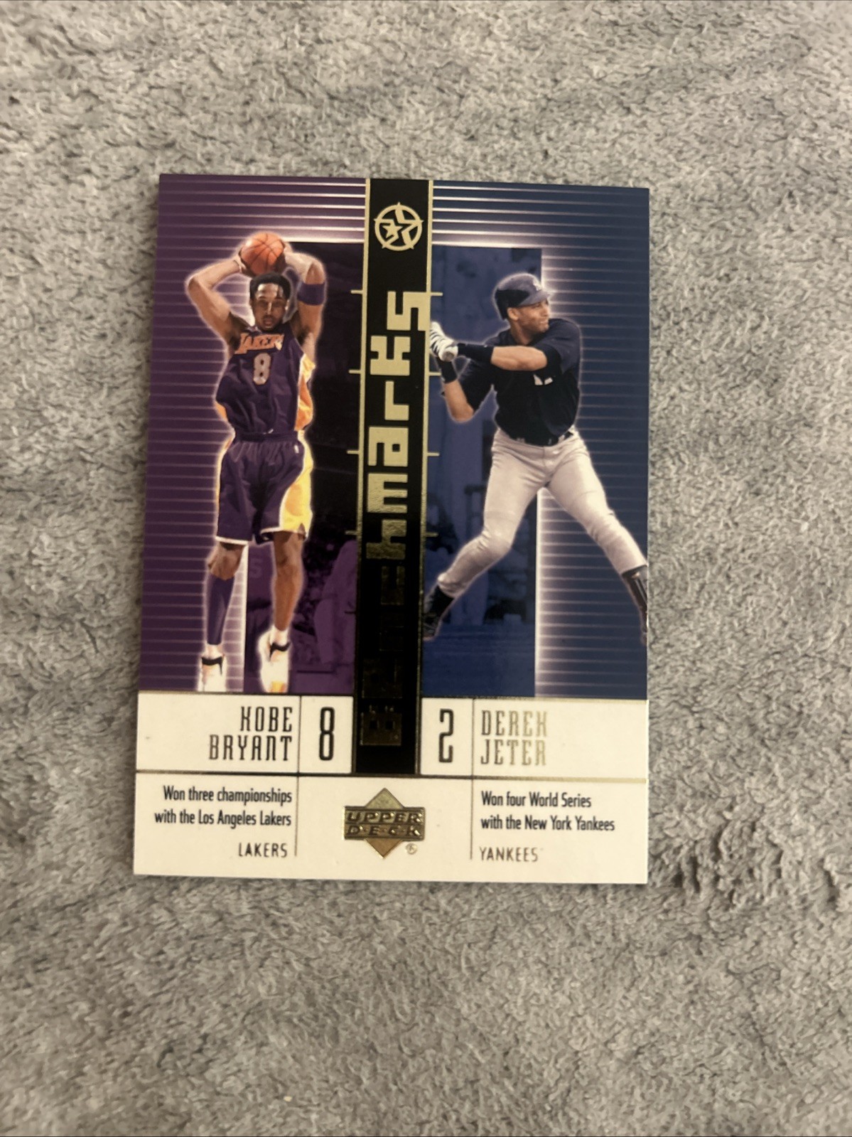 2002-03 Upper Deck UD Superstars Benchmarks #B10 Kobe Bryant & Derek Jeter 