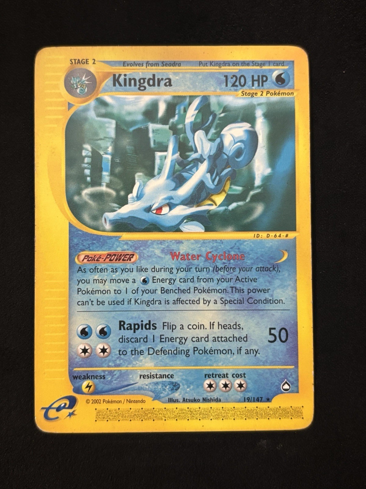 Kingdra 019/147 Aquapolis Regular Pokémon TCG - MP Kingdra 019/147 Aquapolis Regular Pokémon TCG - MP