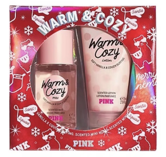 VICTORIA\'s SECRET PINK WARM AND COZY MINI MIST MINI LOTION SET 2.5oz Sweet New VICTORIA\'s SECRET PINK WARM AND COZY MINI MIST MINI LOTION SET 2.5oz Sweet New