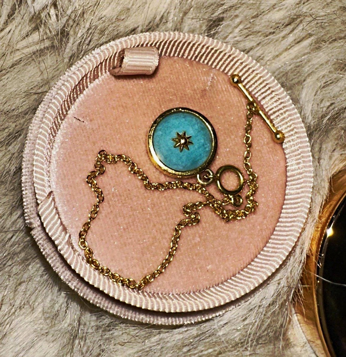 Moon Magic Yellow Gold  Amazonite Round Bezel Bracelet