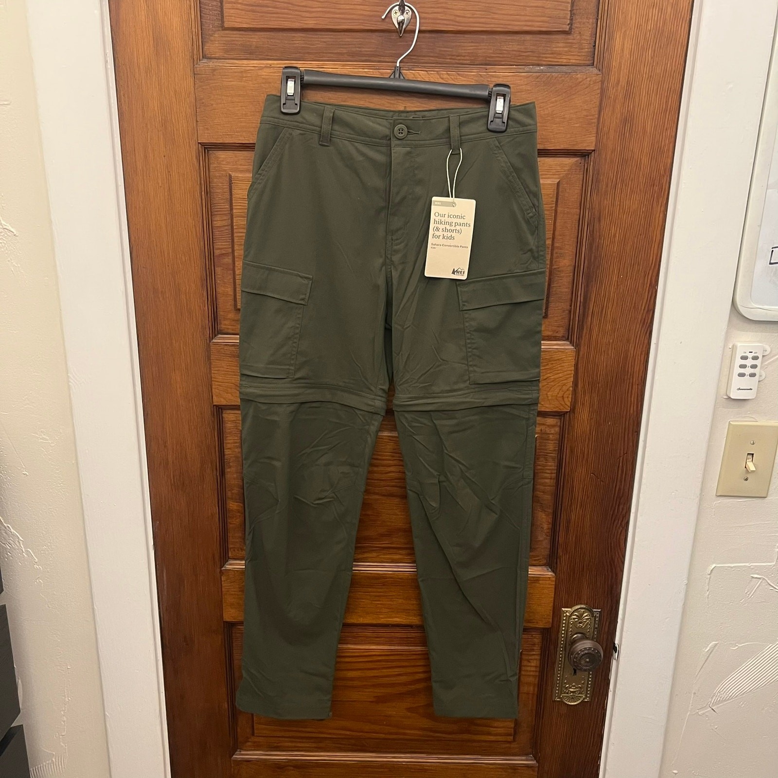 REI Co-op Kids Sahara Convertible Pant Shaded Olive size L Kids NWT\'s $63