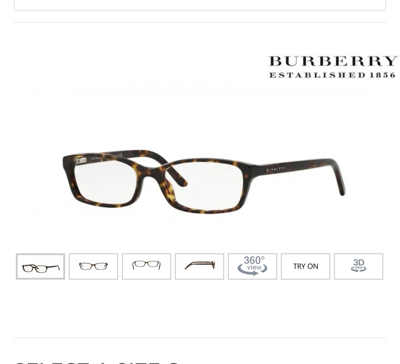 Burberry Eyeglasses B 2037 3002 Tortoise 51-16-135