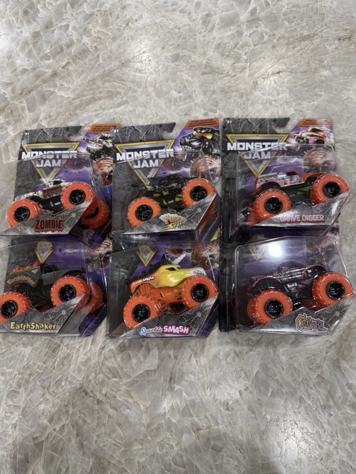 Monster Jam Halloween trucks COMPLETE set ALL 6 Trucks Incl Night Storm