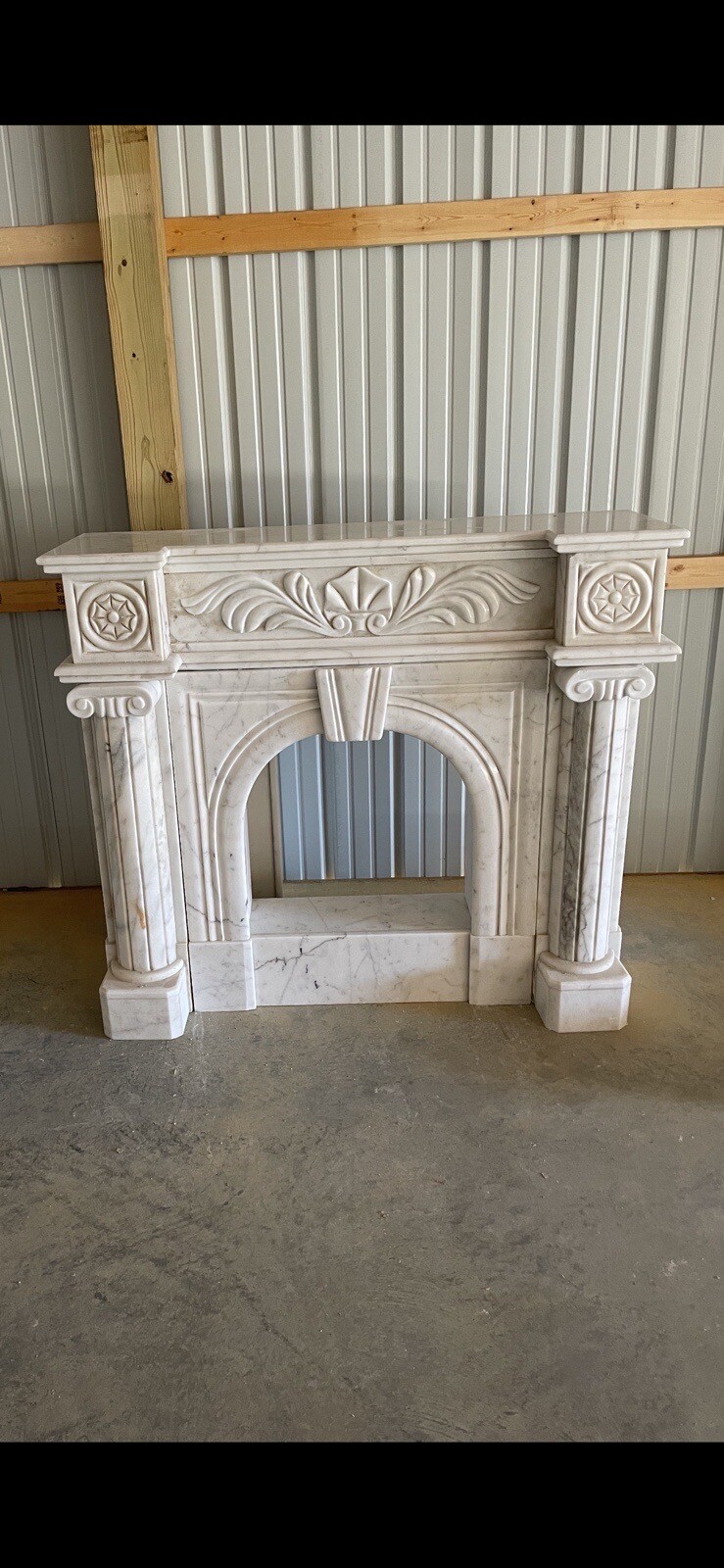 BEAUTIFUL Italian  STYLE MARBLE FIREPLACE MANTEL -