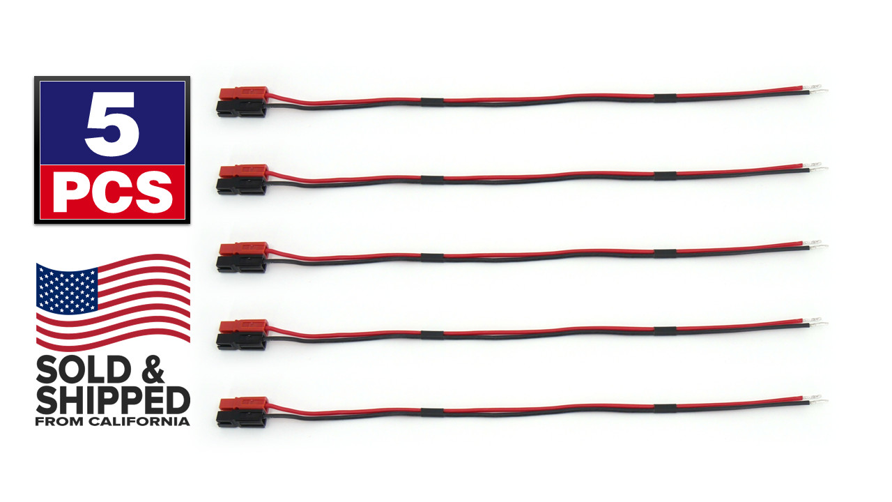 Cable Assembly for Anderson Powerpole PP30 12-inch 5-Pack