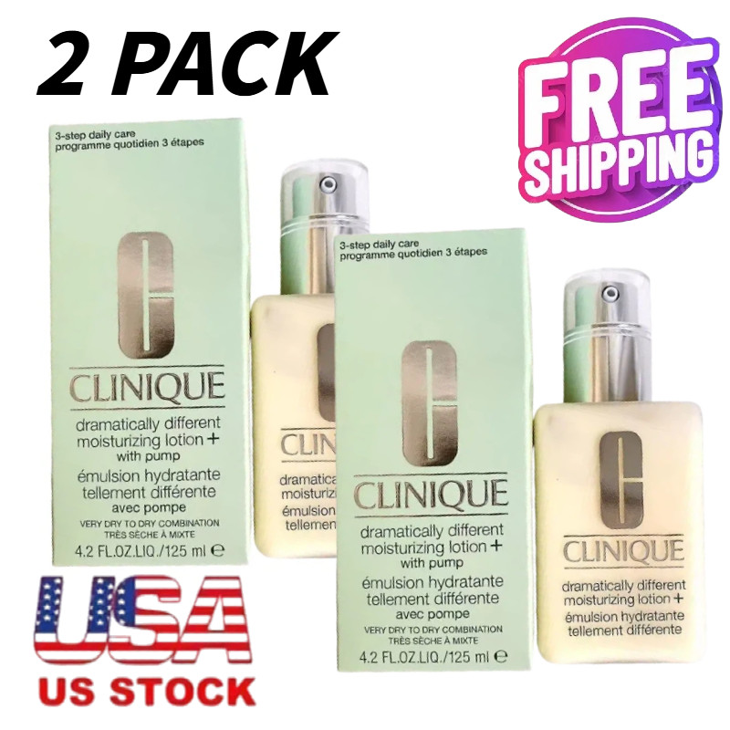 2PACK Clinique Dramatically Different Moisturizing Lotion With Pump 4.2oz/125ml