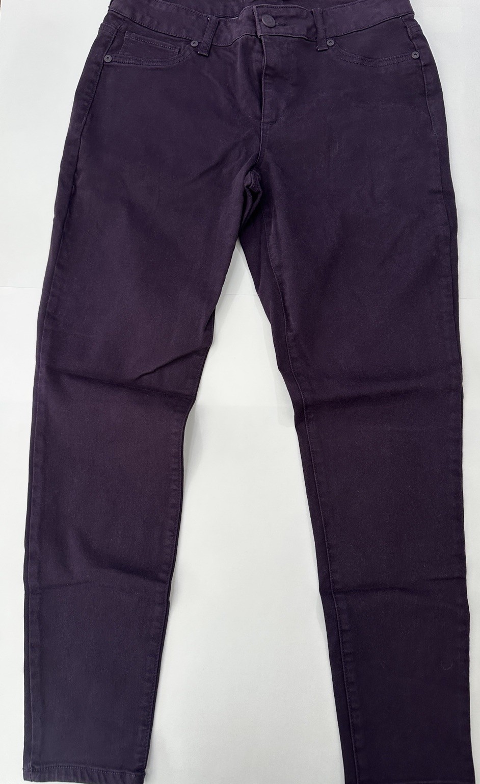Maurices Women’s Purple Tapered Leg Skinny Pants Stretch Casual Mid Rise Size L