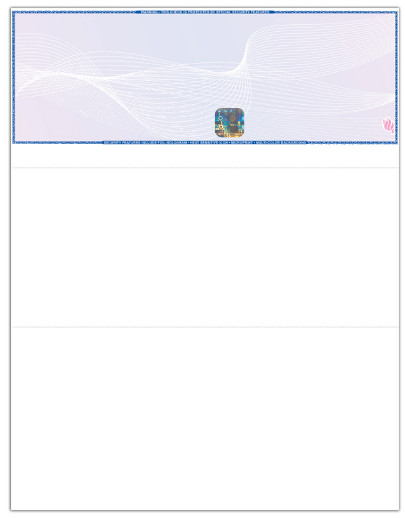 Blank Check Paper, Premium High-Security with Hologram & 22 Security Features