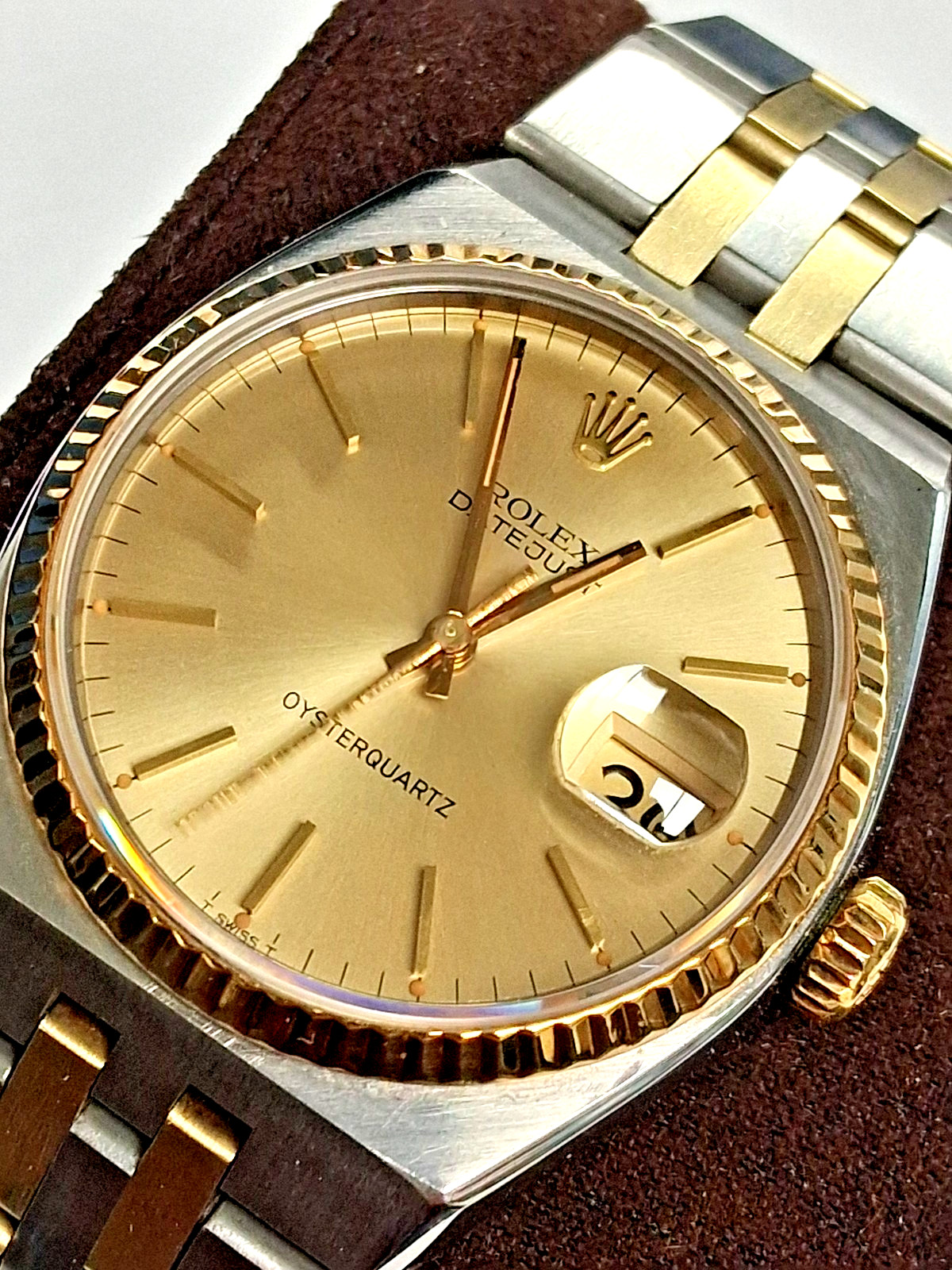 Rolex Datejust Oysterquartz 18K/Stainless Steel Watch model  17013