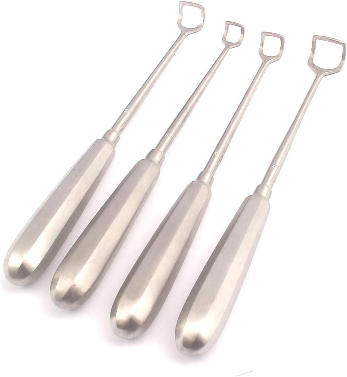4 ADENOID CURETTE REVERSED ANGLED TIP SIZE 0, 1, 2 & 4